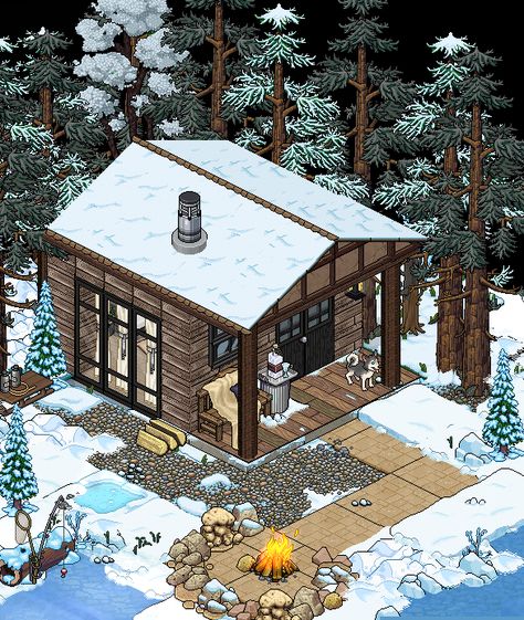 Pixel Art House, Dream House Drawing, Habbo Hotel, Pixel Art Landscape, Modern Apartment Design, Cool Pixel Art, Art Details, Isometric Art, My Fantasy World