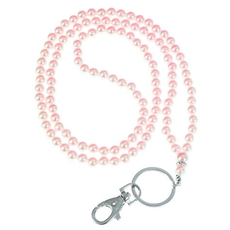 PRICES MAY VARY. EXTRA LONG DRESSY PINK (38" inches) Simulated Pearl Lanyard Strong and Durable Nylon Construction Silver Accent Lobster Claw & O-Ring To Hold Your ID Cards Securely Chic Rhinestone Sparkle Accent To Dress Up Any Occassion Perfect Length For An Easy Fit! The ideal pearl lanyard to hold your badges or name cards. This lanyard is made of simulated pink pearls connected with string and a small rhinestone accent. At the end, it has a split ring and a lobster clasp on a swivel ring fo Pearl Lanyard, Swivel Ring, Pink Pearls, Split Ring, Pink Pearl, Id Badge, Silver Accents, Name Cards, O Ring