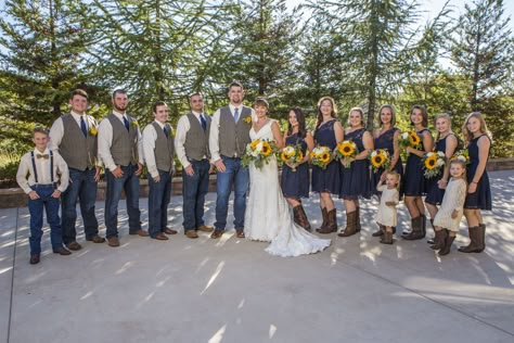 Venue: Jackson Rancheria Casino Resort Flowers: Wildflowers at Jackson Rancheria  Rustic Burlap and Lace Country Wedding Navy Blue and Sunflowers Navy Blue And Sunflower Wedding Groomsmen, Western Navy Blue Wedding, Country Wedding Navy Blue, Country Wedding Groomsmen Attire, Navy Blue Country Wedding, Navy Country Wedding, Groomsmen Attire Purple, Navy Blue Wedding Flowers, Navy Blue And Sunflower Wedding