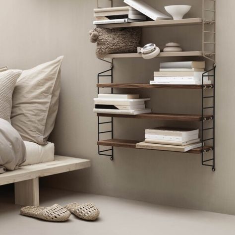 String Furniture – My chat with co-founder and owner, Peter Erlandsson - Nordic Notes Pocket Sand, String Shelf, String Pocket, String Furniture, Timber Shelves, String System, Small Bookcase, Scandinavian Furniture, Scandinavian Decor