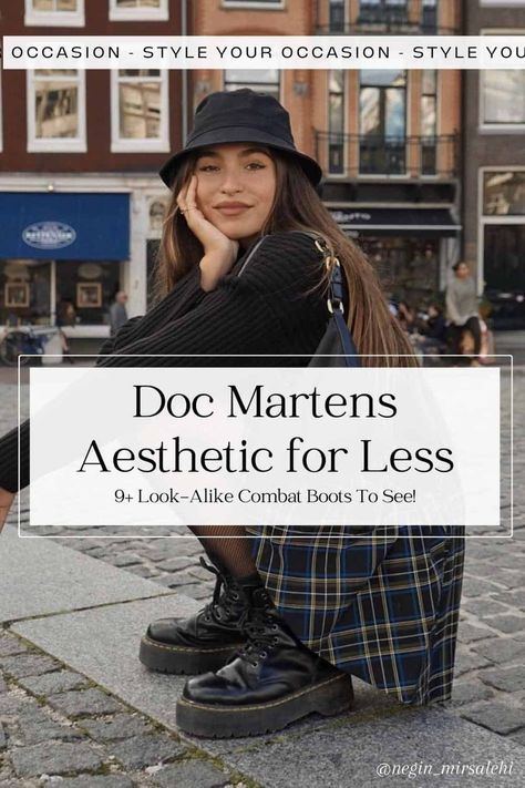 Black Dress With Dr Martens, Beige Doc Martens Outfit, Cute Outfits With Doc Martens, Dr Martens 2976 Outfit, Doc Martens Outfit Ideas, Dr Martens Outfit Ideas, Tasman Slippers Outfits, Doc Martens Aesthetic, Boots Doc Martens