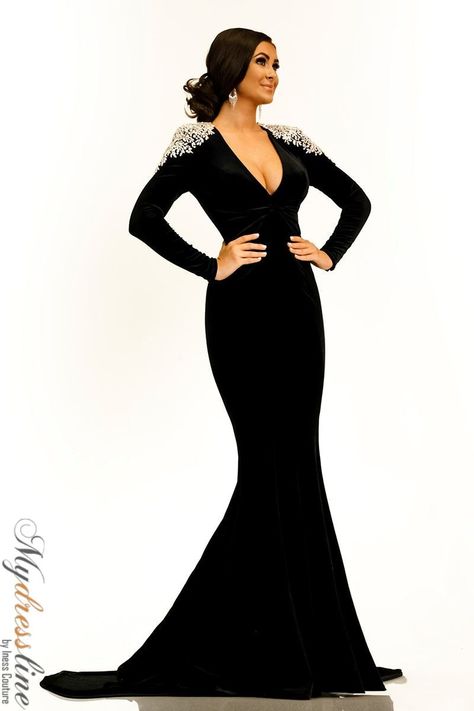 Black Evening Dress Long Party Gowns, Black Gowns Dresses Elegant, Black Night Dress Long Elegant, Velvet Dress Long Classy Gown, Velvet Gown Evening Dresses Long Sleeve, Velvet Dress Designs Gowns, Black Evening Dress Elegant, Black Velvet Dress Long, Long Black Velvet Dress