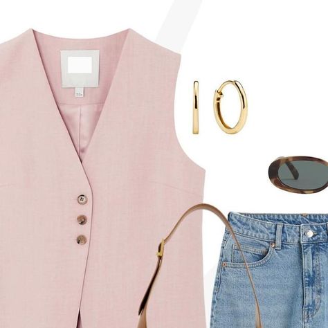 Barbara Giuffre on Instagram: "Spring Waistcoat Styling Tips  Outfit 1: The pink waistcoat adds a pop of color to the ensemble, while the straight-leg light jeans keep the look casual and fresh for spring. Paired with tan ballerinas and a YSL tan bag, the outfit achieves a balanced and stylish vibe, perfect for daytime outings or casual meetings.  Outfit 2: The black waistcoat exudes sophistication when paired with black tailored trousers, creating a sleek and polished silhouette. Pointy black shoes and a matching black bag elevate the outfit, making it suitable for formal occasions or evening events.  How do you style waistcoats for spring?  #SpringFashion#WaistcoatStyle#OutfitInspiration#StylingTips#Fashionista#OOTD#SpringStyle#barbaragiuffrestore" Waistcoat Styling, Waistcoat Outfit Women, Pink Waistcoat, Black Tailored Trousers, Waistcoat Outfit, Casual Meeting, Black Waistcoat, Tan Bag, Light Jeans