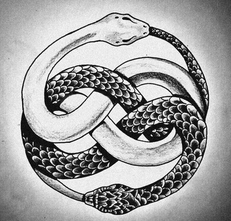 Ouroboros Art, Ouroboros Tattoo, Serpent Tattoo, Snake Art, Tattoo Designs For Men, Snake Tattoo, Simplistic Tattoos, 판타지 아트, Tattoo Stencils