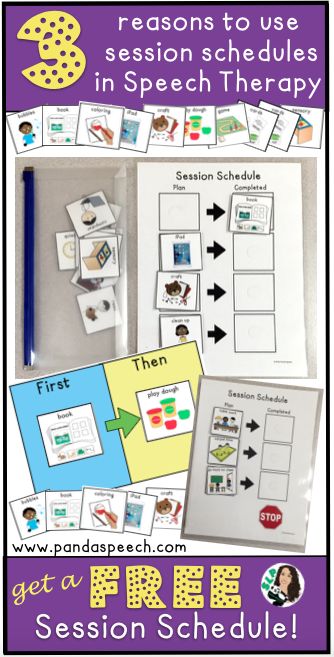 Need an idea on how to get started with visual session schedules for therapy?… Play Therapy Techniques, Aba Therapy, Speech Language Activities, Slp Activities, Preschool Speech, Speech Room, Speech Therapy Materials, Speech Therapist, Speech Pathology