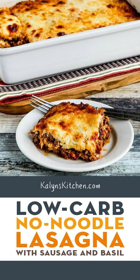 Lasagna With Sausage, Dolce Poche Calorie, Sausage Lasagna, Low Carb Lasagna, Low Glycemic Diet, Egg Diet Plan, Low Carb Casseroles, Boiled Egg Diet Plan, Low Carb Dessert