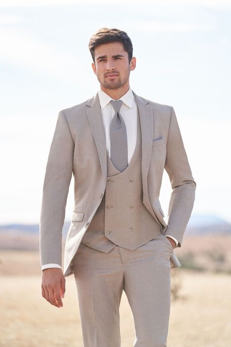 Sand Suit, Tan Suits, Sand Wedding, Allure Men, Groomsmen Tuxedos, Groom And Groomsmen Suits, Nikah Dress, Groom Wedding Attire, Blue Suit Men