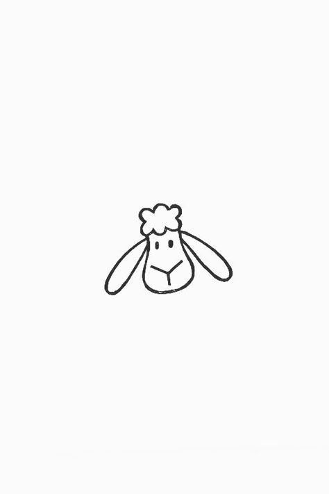 Simple Lamb Drawing, Cute Tattoos On Back, Lamb Doodle, Sheep Doodle, House Tattoos, Sheep Craft, Geometric Arrow Tattoo, Sheep Tattoo, Sheep Drawing