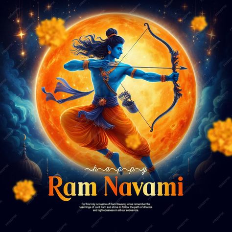 Premium PSD | Shri ram navami happy ram navami social media post template banner Ram Navmi Banner Background, Shree Ram Navami Banner, Ramnavmi Creative Post, Ram Navami Poster Design, Ram Navami Post, Logo Psd, Technology Icon, Psd Template Free, Poster Maker