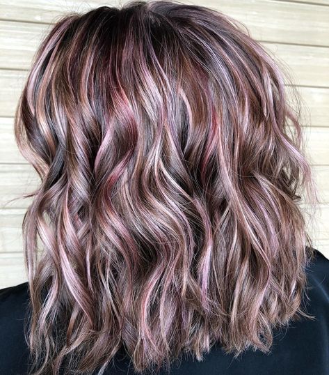 Those colors! Love a good mix! Hair owner @beccascyberhome Wine Hair With Blonde Highlights, Burgundy Hair With Blonde, Burgundy Hair With Blonde Highlights, Burgundy And Blonde Hair, Grey Blending, Hair With Blonde Highlights, Wine Hair, Burgundy Hair, Hair Color And Cut