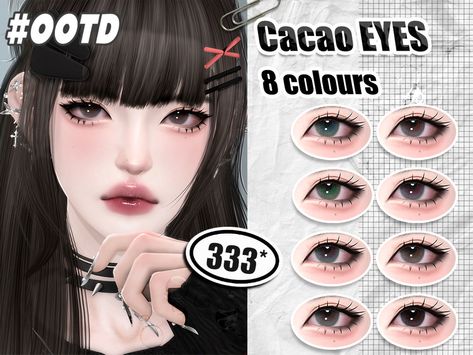 The Sims Resource - 333-Cacao eyes Sims 4 Female Eyes Cc, Sim4 Cc Eyes, Sim4 Eyes, Sims4 Cc Eyes Color, Sims 4 Cc Eye Contacts, Sims 4 Contacts, The Sims 4 Mods Eyes, Ts4 Cc Eye Contacts, Sims 4 Cc Eyes Color