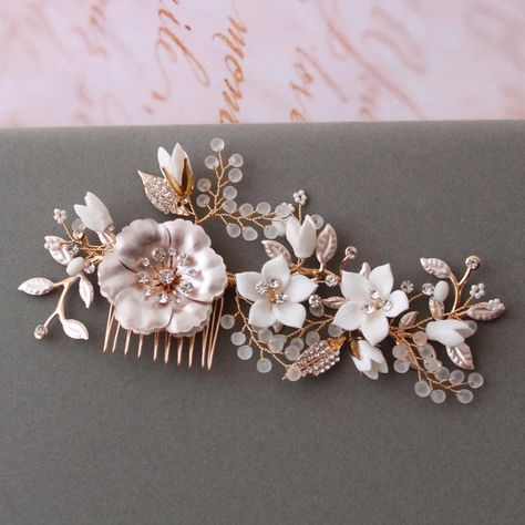 Gold Wedding Hair Comb ,floral Hair Piece, Leaf Bridal Headpiece, Bridal Hair Comb , Bridesmaid Hair Comb , Wedding Hair Accessory - Etsy UK Gold Bride Hairpiece, Floral Hair Comb Wedding, Champagne Bridal Hair Piece, Hobbit Wedding, Floral Bridal Comb, Gold Hair Comb Wedding, Bridesmaid Hair Comb, Gold Bridal Hair Comb, Floral Hair Pieces