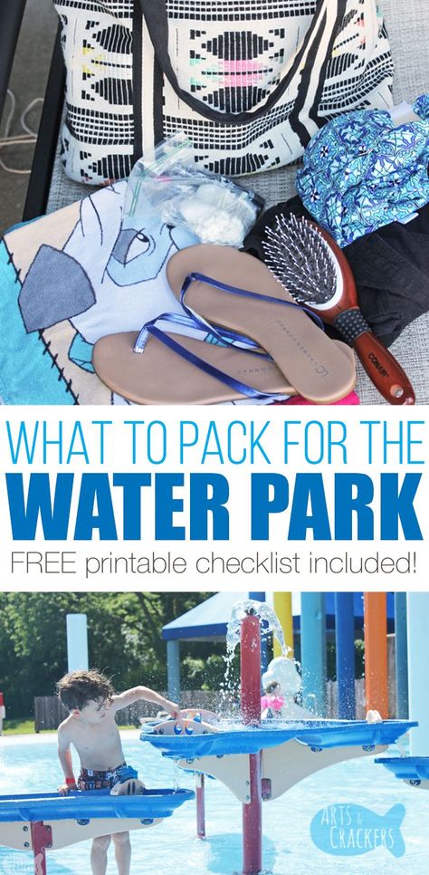 [ad] Summer trips to the water park are always fun. Be prepared for a smooth, fun day at the water park with this printable water park packing checklist. #waterpark #summerfun #checklist #organization printable checklist | waterpark | family resources #wildriversummer #wildrivercountry Things To Bring To A Water Park, Snacks For Water Park, Water Park Essentials List, What To Bring To Water Park, Water Park Lunch Ideas, Waterpark Snacks, Water Park Snacks, Water Park Food Ideas, Indoor Water Park Outfit For Moms