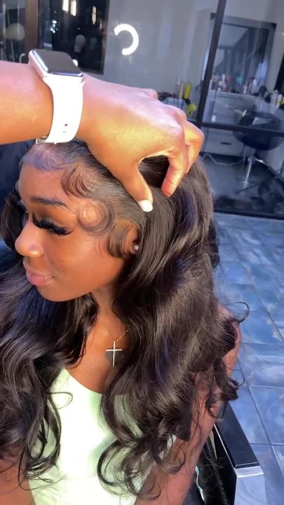 Fluffy Edges, Hair Websites, Long Ponytail Hairstyles, Frontal Wig Hairstyles, Natural Hair Wigs, Edges Hair, Cute Box Braids Hairstyles, Hair Done, Curly Hair Styles Easy