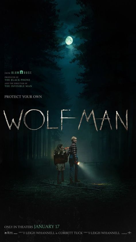 The Invisible Man director Leigh Whannell tries his hand at another classic Universal monster with Wolf Man. Opens 1/17/25. Wolfman Movie, The Wolf Man, Leigh Whannell, Werewolf Stories, Christopher Abbott, Wolf Man, Trailer Film, 2024 Poster, Best Horror Movies