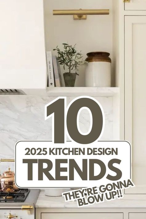 Hold onto your seat! Want to take a sneak peak into the kitchen trends that are gonna blow up in 2025? Click the link and check them out! Mountain Inspired Kitchen, Kitchen Counter And Cabinet Combinations, Small Kitchen 2025 Trends, 2025 Kitchen Decor Trends, Great Kitchen Ideas, 2026 Kitchen Trends, New Kitchen Ideas 2024, Kitchen 2025 Design, Kitchen Interior 2025 Trends