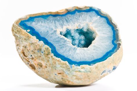 Blue agate with hole. Piece blue shining agate with hole on white ground , #Aff, #hole, #Piece, #Blue, #agate, #white #ad Connections Academy, Borax Crystals, Cooking Breakfast, Growing Crystals, Raising Chicks, Crystal Growth, Kid Experiments, Virtual School, Green Food Coloring