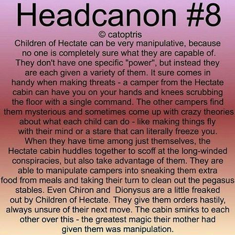 Children of Hecate Headcanon 🔮 Percy Jackson Hecate Cabin, Cabin 20 Headcannons, Hecate Demigod, Child Of Hecate Percy Jackson, Hecate Cabin Headcanon, Children Of Nyx Headcanons, Children Of Hades Headcanons, Child Of Hecate Aesthetic Pjo, Cabin 20 Hecate Aesthetic