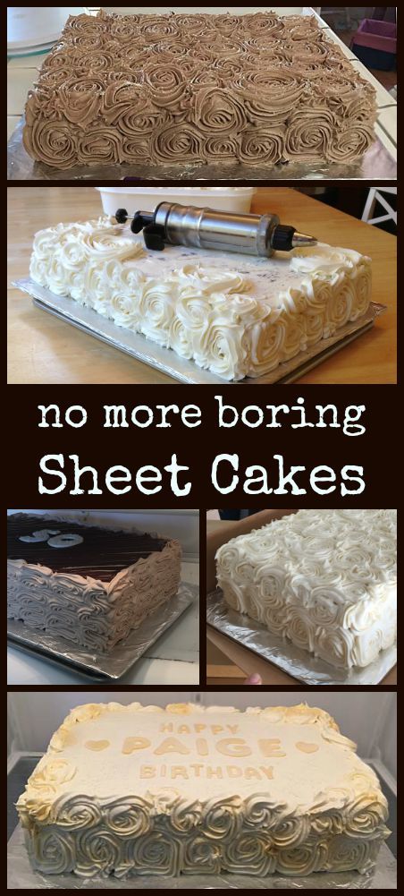 Sheet Cake Decorations Ideas, Decorated Birthday Sheetcake, Decorate Sheet Cake Ideas, Sheet Cake Piping, Decorating Sheet Cakes Ideas, Cake Decorating Sheet Cakes, Beautiful Sheet Cakes, How To Decorate A Sheet Cake, Decorate Sheet Cake