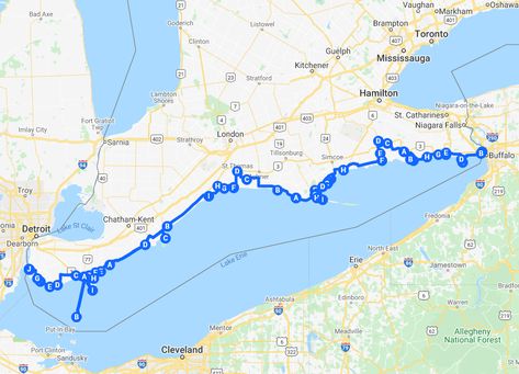 Ontario Road Trip: 50 Things to Do Along Lake Erie’s Shore | To Do Canada Lake Erie Circle Tour, Lake Erie Canada, Peace Bridge, Ontario Road Trip, Canadian Road Trip, Niagara Region, Fall Vacations, Travel Trailer Camping, Lake Trip