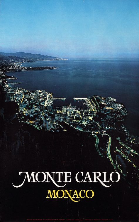 Monaco Poster Vintage, Monte Carlo Poster, Monaco Poster, Monte Carlo Travel, Journey Poster, Monaco Travel, F1 Monaco, Monte Carlo Casino, Beach Wall Collage