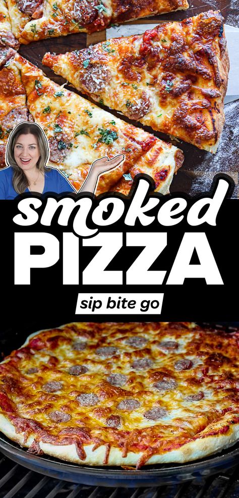 Pizza On The Smoker Grill, Homemade Pizza On Smoker, Pizza On A Traeger Grill, Trager Grill Pizza Recipes, Pizza In The Smoker, Easy Traeger Dinners, Trager Smoker Pizza, Pizza In A Smoker, Pizza On Smoker Grill