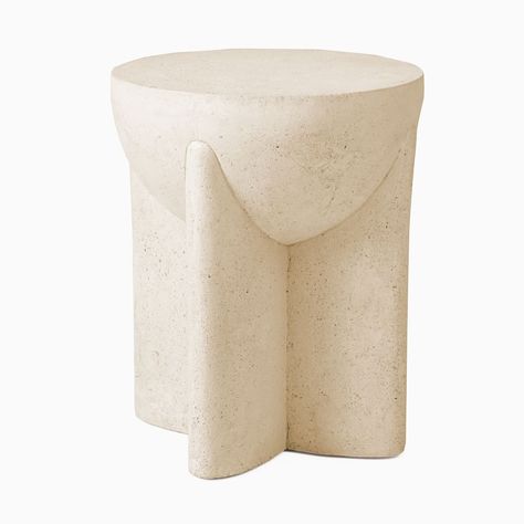 Stone Side Table, Rustic Side Table, West Elm Kids, Stone Coffee Table, Salon Suites, Volcanic Stone, White Side Tables, Furniture Side Tables, Side And End Tables