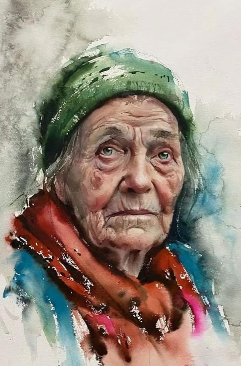 Watercolor Face, Watercolor Portrait Painting, Figure Sketching, Oil Painting Portrait, 수채화 그림, Painting Portrait, Watercolor Portraits, Portrait Girl, Watercolor Landscape