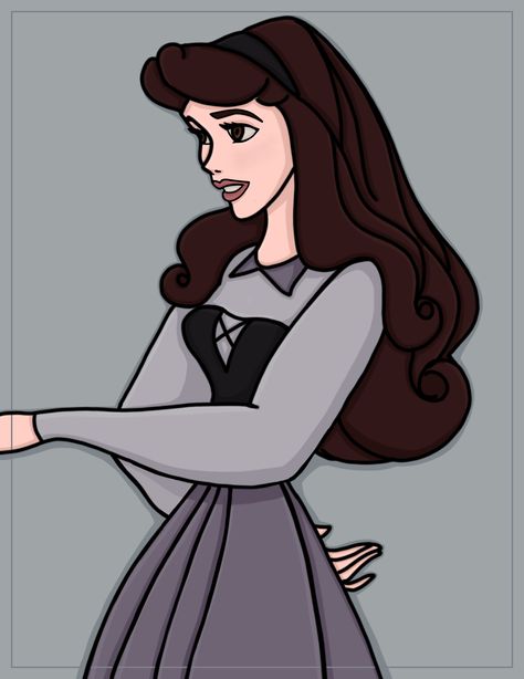 Brunette Princess Disney, Brunette Sleeping Beauty, Aurora Fanart, Brunette Princess, Princess Core Aesthetic, Aurora Art, Scrapbook Inspo, Warm Brunette, Princess Dance