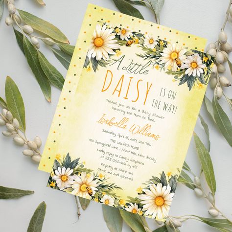 Daisy Baby Shower Ideas, Daisy Themed Baby Shower Ideas, Daisy Baby Shower Theme, Cottage Core Flowers, Daisy Theme, Daisy Baby Shower, Baby Shower Yellow, Spring Baby Shower, Daisy Girl