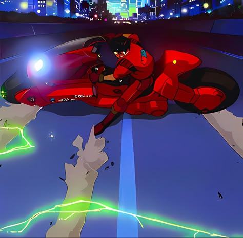 Akira Slide Reference, Akira Slide, Akira Core, Akira Aesthetic, Akira Anime, Y2k Pfp, Retro Anime, Old Anime, 90s Anime