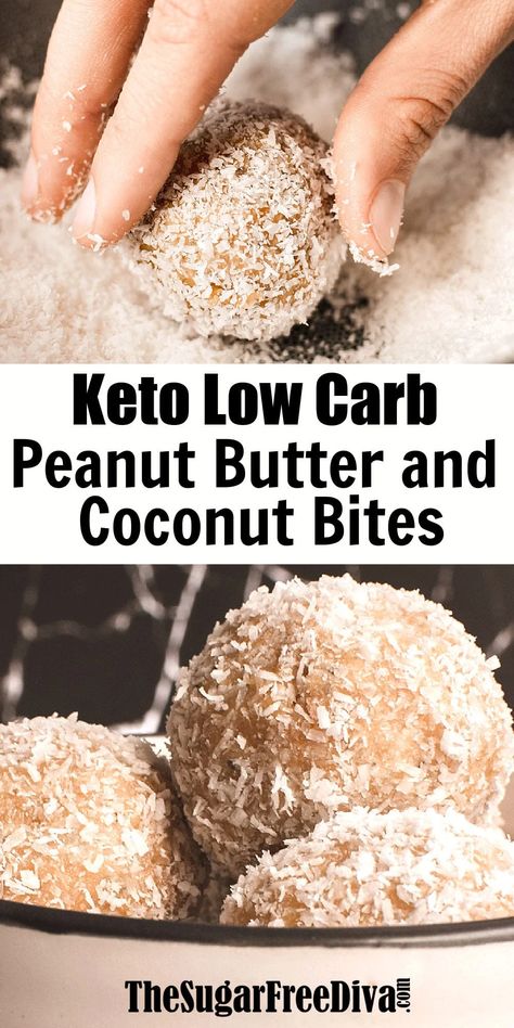 Keto Balls Peanut Butter, Peanut Butter Fat Balls Keto, No Bake Bites, Coconut Butter Recipes, Coconut Snacks, Dessert Holiday, Vegan Low Carb, Peanut Butter Energy Bites, Energy Bars Recipe