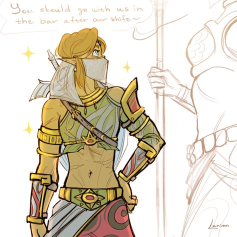 Absolutely Lost - I wanted to make some kind of joke here but ended... Link Frostbite Armor Fanart, Gerudo Link, Link Fan Art, Linked Universe, Zelda Fanart, Blue Pajamas, Zelda Game, Botw Zelda, Legend Of Zelda Memes