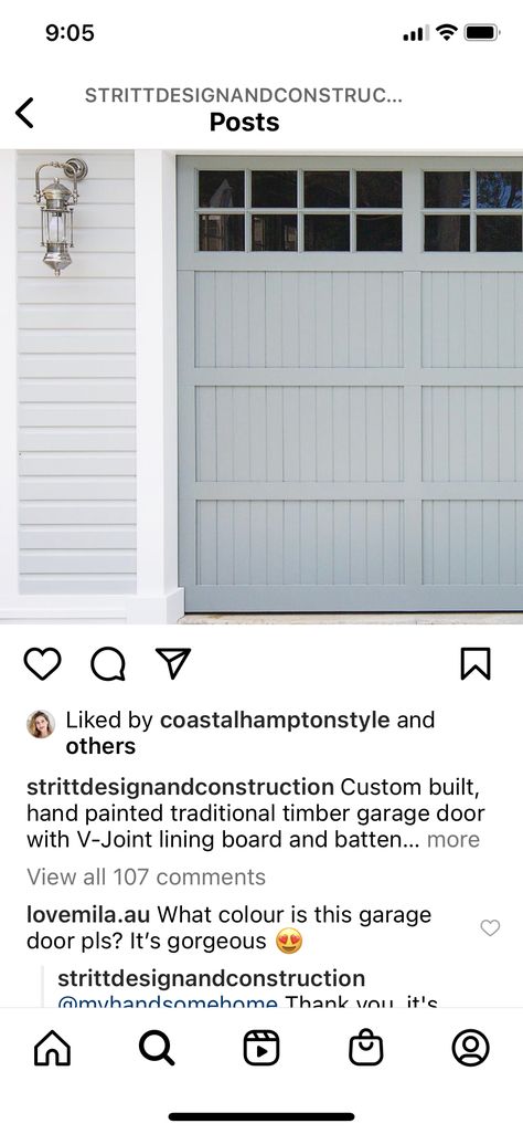 Cladding Door, Coastal Garage, Timber Garage Door, Shale Grey, Avalon Beach, House Cladding, Board And Batten, Coastal Homes, Garage Door