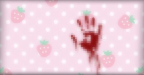 Banners Discord Gore, Creepy Pc Wallpaper, Creepy Cute Wallpaper Pc, Yanderecore Aesthetic Banner, Pink Cat Banner Discord, Transparent Banners Discord, Cutegore Discord Banner, Pink Halloween Banner Discord, Cute Gore Banner