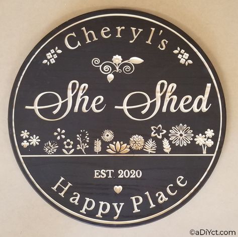 Personalize Your Working Space She Shed Signs Diy, She Shed Interior Ideas, She Shed Craft Room, Room Art Studio, She Shed Office, She Shed Signs, She Shed Interior, Sewing Shed, Garden Shed Interiors