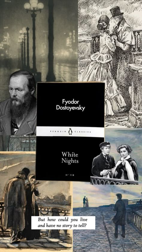 White nights, Fyodor Dostoevsky, vibe, aestetic White Nights Dostoevsky Book Aesthetic, White Nights Fyodor Dostoevsky, White Nights Book, Astrophysics Books, White Nights Dostoevsky, Fyodor Dostoyevsky Aesthetic, Classic Books Aesthetic, Dostoevsky Books, Dostoevsky Aesthetic