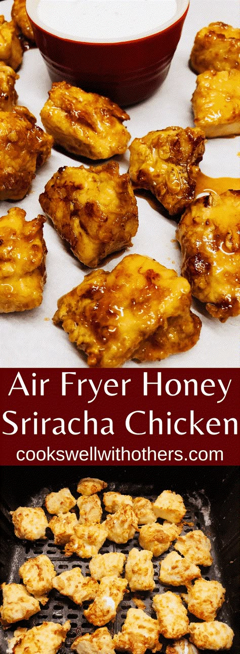 Honey Siracha Chicken, Air Fryer Meat, Spicy Honey Chicken, Honey Sriracha Sauce, Honey Sriracha Chicken, Air Fryer Chicken Recipes, Food Air Fryer, Ninja Air Fryer, Sriracha Chicken