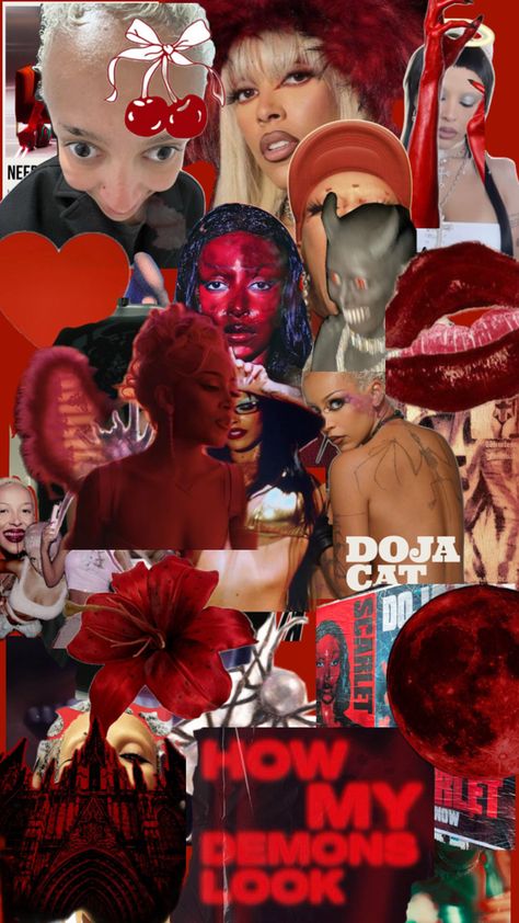 red scarlet red very red doja cat singer. The best one. Doja cat wallpaper Doja Cat Spider, Doja Cat Wallpaper Aesthetic, Doja Cat Poster Vintage, Doja Cat Poster Aesthetic, Doja Cat Aesthetic Wallpaper Iphone, Doja Cat Wallpaper, Doja Cat Songs Aesthetic, Twin Outfits, Meme Faces