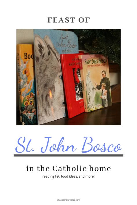 Feast of St. John Bosco in Our Catholic Home - elizabeth clare John Bosco, St John Bosco, Saint Dominic, Catholic Home, Reading At Home, Book List, Great Books, Book Lists, St John