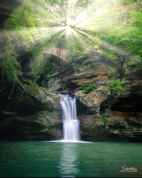 Waterfall Photo, Forest Waterfall, Mystical Places, Ohio Usa, Man Caves, Beautiful Sights, Water Views, Long Exposure, Beautiful Landscapes