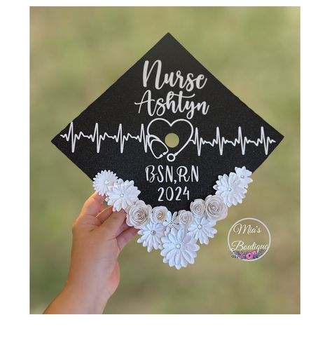 Custom Graduation Cap Topper Custom graduation cap nurse cover Personalized  graduation cap by MiasBotiqueCo on Etsy Graduation Cap Nurse, Nursing Graduation Cap, Nurse Cover, Nurse Graduation Cap, Grad Cap Decorated, Custom Graduation Caps, Grad Cap Designs, Graduation Cap Toppers, Graduation Cap Designs