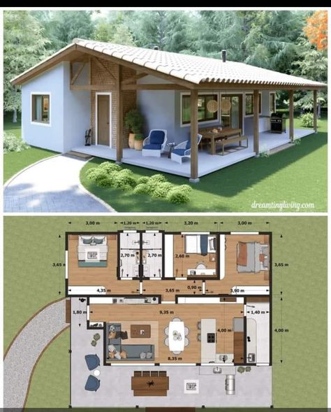 Romania House, Small House Blueprints, Small House Design Exterior, House Floor Design, Building Plans House, Sims House Plans, Model House Plan, House Construction Plan, House Layout Plans