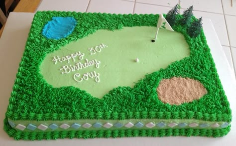 Golf Theme Retirement Cake, Golf Themed Sheet Cakes, Golf Sheet Cake Ideas, Golf Theme Sheet Cake, Golf Theme Birthday Cake, Golf Sheet Cake, Golf Party Ideas, Golf Birthday Cake, Golf Themed Cakes