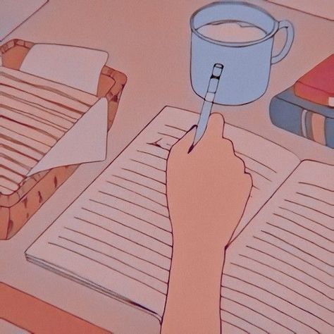 Aesthetic 90s Anime Icons, Anime Letter Aesthetic, Writing Anime Aesthetic, Anime Writing Aesthetic, Writing Icon Aesthetic, Anime Soft Aesthetic, Anime Letter, Japon Illustration, Arte Inspo