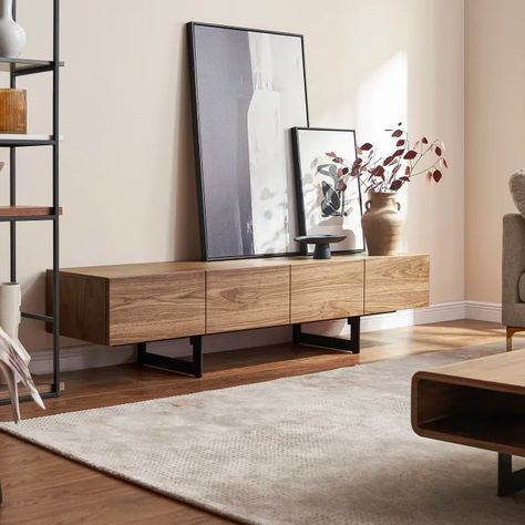 Console For Living Room, Tv Console Modern, Solid Wood Tv Stand, Tv Wall Design, Tv Stand Wood, Modern Tv Stand, Sustainable Furniture, Console And Sofa Tables, Modern Tv