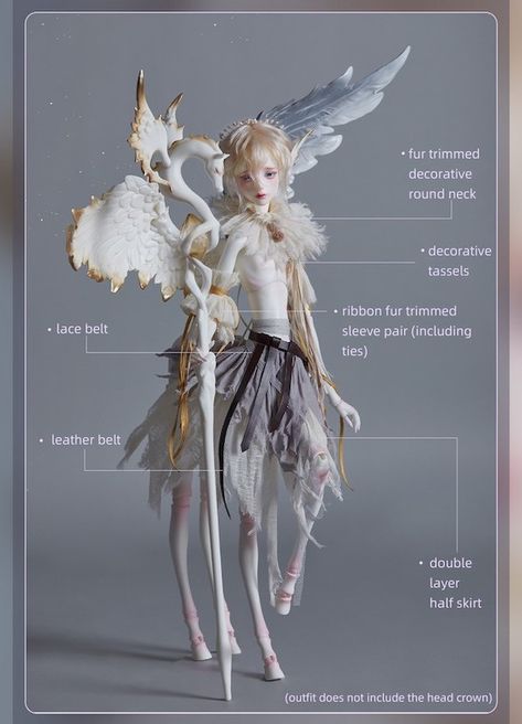 Wing Ears, Doll Scenes, Fairy Art Dolls, Fantasy Art Dolls, Monster Dolls, Event Gifts, White Skin, Fantasy Fairy, Fantasy Concept Art