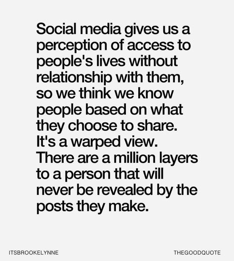 For your consideration. Parasocial relationships doesn’t necessarily mean you “know” them. Many may love the idea of a person but not the reality of them. Have a great week on purpose. 🥂 #MondayMotivation Social Media Isnt Real Life Quotes, Dress Well Quotes, Consideration Quotes, Literacy Quotes, Social Work Quotes, My Personal Diary, Real Connection, Society Quotes, Quotes Writing