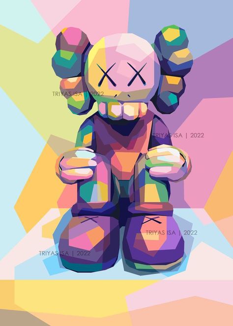 kaws Kaws Figure Drawing, Kaws Picture Frame, Kaws Colorful, Kaws Art Drawing, Hype Beast Painting, Kaws Basketball, Kaws Illustration, Kaws Drawing Easy, Kaws Pictures