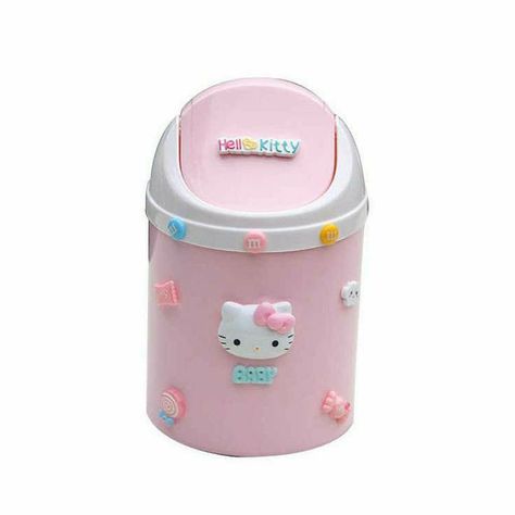 Hello Kitty Bathroom, Kitty Theme, Hello Kitty House, Kitty Clothes, Hello Kitty Rooms, Cafe Table, Hello Kit, Cute App, Trash Bin